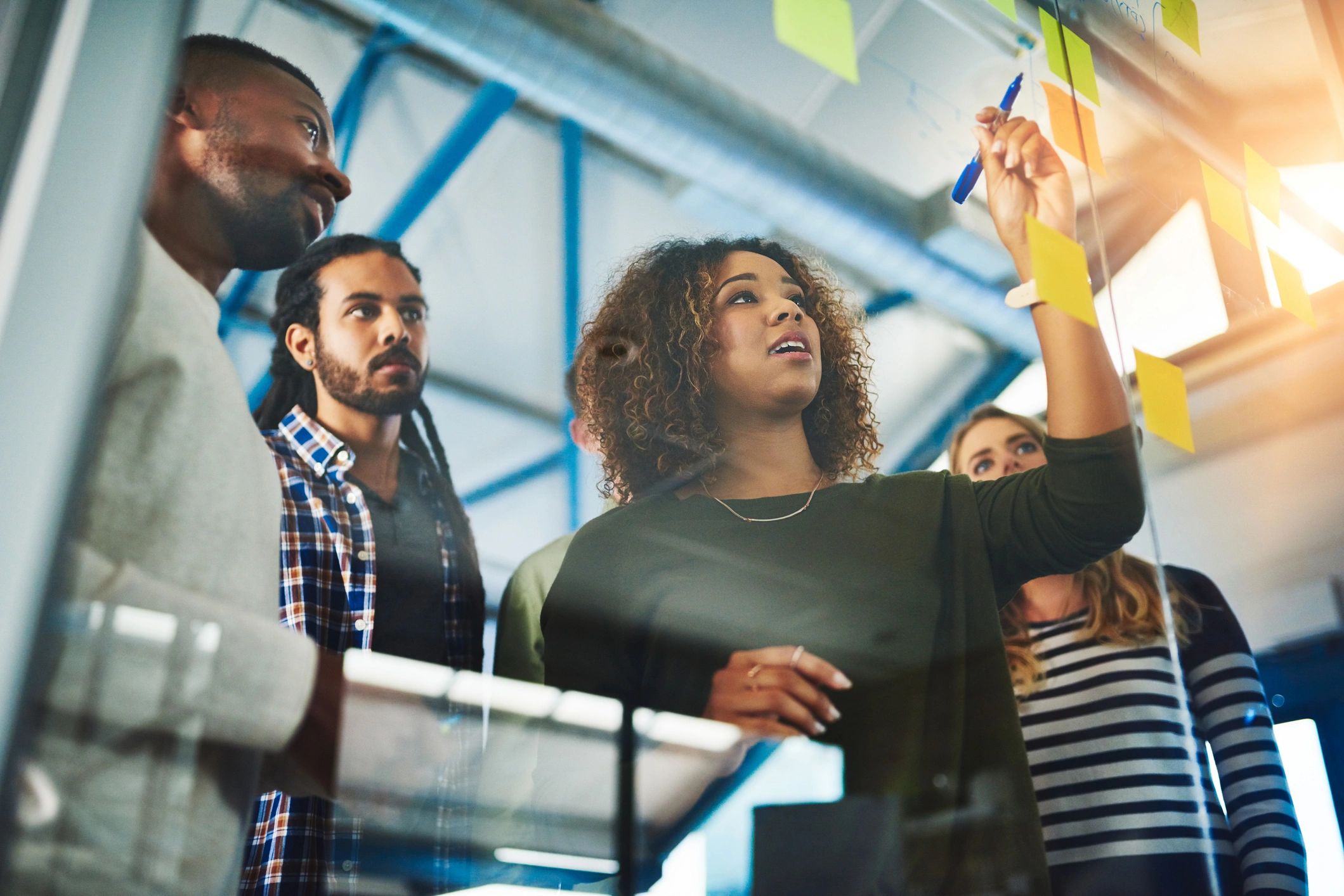 diverse professional marketing team